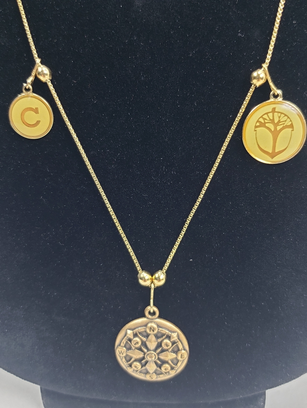 Alex and Ani Compass Necklace with Charms